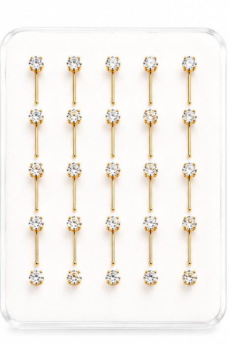 1.5 MM CRYSTAL DIAMOND NOSE STUD (ball point) (Individually sold)