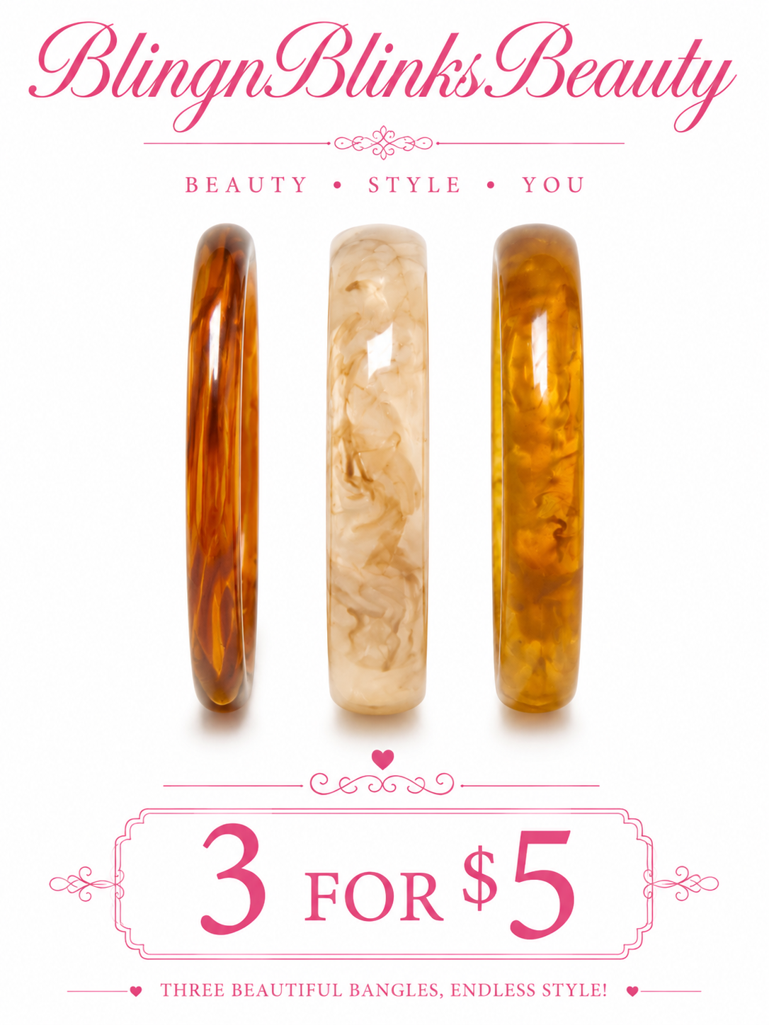 3 PC. NEUTRAL LUXE BANGLE SET