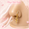BLING'D OUT LEAF NOSE RING