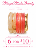ANY 6 RANDOM PINKORGOLD JELLY BANGLES